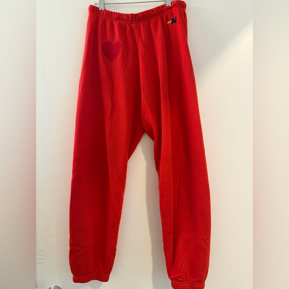 Aviator Nation sweatpants with heart